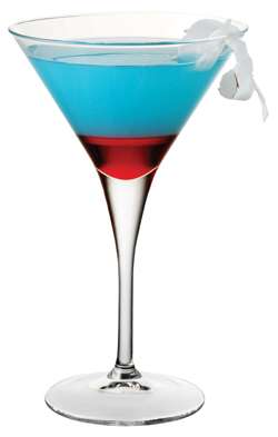 Red, White, and HPNOTIQ Blue Martini Martini Photo